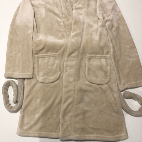 Summer & Rose Plush Hooded Robe Womens Size L-XL Champagne Color - Picture 3 of 12